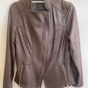 Faux leather jacket